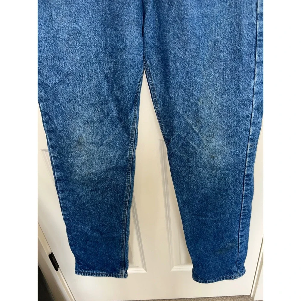 Vintage Carhartt B21DST‎ Flannel Lined Blue Denim Jeans Men's 32